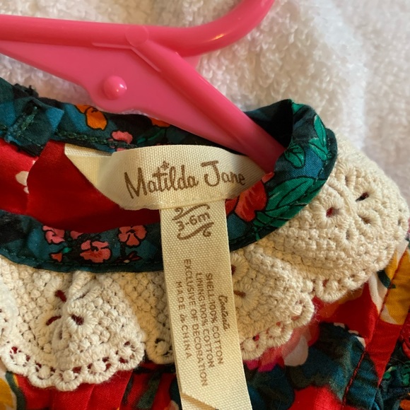 Matilda Jane floral dress size 3-6 months gold buttons on back lined - Picture 5 of 7